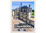 Vianmo Insegna In Legno 40X30 Cm ChâTeau De Chambord Schloss