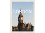 Vianmo Insegna In Legno 40X30 Cm London Uk Big Ben Glocke