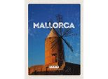 Vianmo Insegna In Legno 40X30 Cm Mallorca Spain Retro WindmüHle