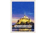 Vianmo Insegna In Legno 40X30 Cm Moint-Saint-Michel France