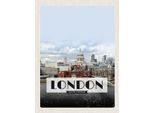 Vianmo Insegna In Legno 40X30 Cm London United Kingdom Foto Poster