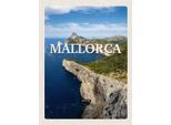 Vianmo Insegna In Legno 40X30 Cm Mallorca Spain Meer Berge Retro