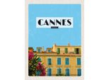 Vianmo Insegna In Legno 40X30 Cm Cannes France Frankreich Tourismus
