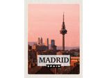 Vianmo Insegna In Legno 40X30 Cm Madrid Spanien Retro Architektur