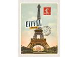 Vianmo Insegna In Legno 40X30 Cm Eifell Tower 13 Mars 1914 10C Postes