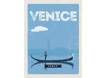 Vianmo Insegna In Legno 40X30 Cm Venice Venedig Malerisches Bild