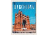 Vianmo Insegna In Legno 40X30 Cm Barcelona Spain Architektur Retro