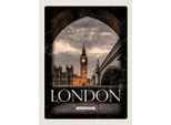 Vianmo Insegna In Legno 40X30 Cm London Uk Big Ben Nacht Retro