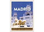 Vianmo Insegna In Legno 40X30 Cm Madrid Spanien Winter Nacht Trip