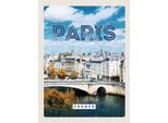 Vianmo Insegna In Legno 40X30 Cm Paris Frankreich Trip Stadt Vintage
