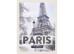 Vianmo Insegna In Legno 40X30 Cm Paris Frankreich Eiffelturm Schnee
