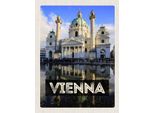 Vianmo Insegna In Legno 40X30 Cm Wien ÖSterreich Karlskirche Reise