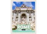 Vianmo Insegna In Legno 40X30 Cm Rom Italien Trevi Fountain Brunnen