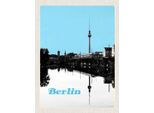 Vianmo Insegna In Legno 40X30 Cm Berlin Deutschland Schwarz Weiß Fluss