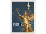 Vianmo Insegna In Legno 40X30 Cm Berlin Deutschland SiegessäUle Gold