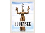 Vianmo Insegna In Legno 40X30 Cm Bodensee Deutschland Statue Frau