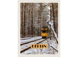 Vianmo Insegna In Legno 40X30 Cm Berlin Deutschland Schnee Reise