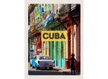 Vianmo Insegna In Legno 40X30 Cm Cuba Karibik Oldtimer Haus Gasse