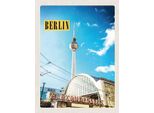 Vianmo Insegna In Legno 40X30 Cm Berlin Deutschland Fernsehturm Trip
