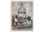 Vianmo Insegna In Legno 40X30 Cm Cuba Karibik GemäLde Oldtimer