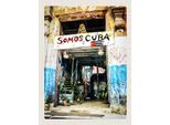 Vianmo Insegna In Legno 40X30 Cm Cuba Karibik Somos Reise