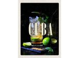 Vianmo Insegna In Legno 40X30 Cm Cuba Karibik Cocktail Limette