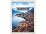 Vianmo Insegna In Legno 40X30 Cm Gardasee Italien Aussicht Stadt See