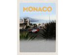 Vianmo Insegna In Legno 40X30 Cm Monaco Frankreich Autorennen Strand