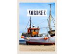 Vianmo Insegna In Legno 40X30 Cm Nordsee Strand Reise Schiff Meer
