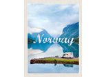 Vianmo Insegna In Legno 40X30 Cm Norwegen Camping Meer Reise Natur
