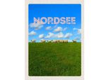 Vianmo Insegna In Legno 40X30 Cm Nordsee Wolken Wiese Schafe Natur
