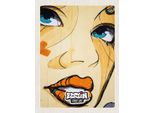 Vianmo Insegna In Legno 40X30 Cm Berlin Street Art Weinenende Frau