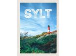 Vianmo Insegna In Legno 40X30 Cm Sylt Insel Deutschland Leuchtturm