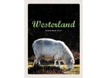 Vianmo Insegna In Legno 40X30 Cm Westerland Natur Tiere Schafe Wiese