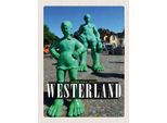 Vianmo Insegna In Legno 40X30 Cm Westerland Skulptur Reisende Riese