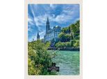 Vianmo Insegna In Legno 40X30 Cm Frankreich Lourdes Meer Kirche Natur