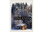 Vianmo Insegna In Legno 40X30 Cm Finnland Haus Schnee Wald Winterzeit