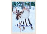 Vianmo Insegna In Legno 40X30 Cm Finnland Hirsch Wald Kalt Schnee