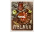Vianmo Insegna In Legno 40X30 Cm Finnland Weihnachten Apfel Delikatesse