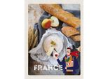 Vianmo Insegna In Legno 40X30 Cm Frankreich Baguette KäSe Birne Olive
