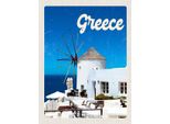 Vianmo Insegna In Legno 40X30 Cm Greece Griechenland WeißE HäUser
