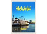 Vianmo Insegna In Legno 40X30 Cm Helsinki Finnland Schiff Riesenrad