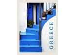 Vianmo Insegna In Legno 40X30 Cm Greece Griechenland Blaue Treppen