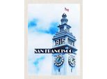 Vianmo Insegna In Legno 40X30 Cm San Francisco GebäUde Usa Flagge Turm