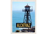 Vianmo Insegna In Legno 40X30 Cm San Francisco Alcatraz Meer Turm
