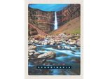 Vianmo Insegna In Legno 40X30 Cm Skandinawien Fluss Steine Wasserfall