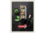 Vianmo Insegna In Legno 40X30 Cm Japan Asien Sushi Fisch Essen StäBchen