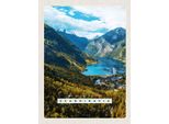 Vianmo Insegna In Legno 40X30 Cm Skandinawien Natur Meer Gebirge Schiff
