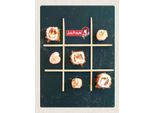 Vianmo Insegna In Legno 40X30 Cm Japan Soja Sushi Fisch Gurke StäBchen