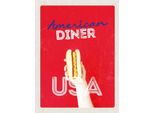 Vianmo Insegna In Legno 40X30 Cm Amerika Usa Hot Dog Fast Food Gericht